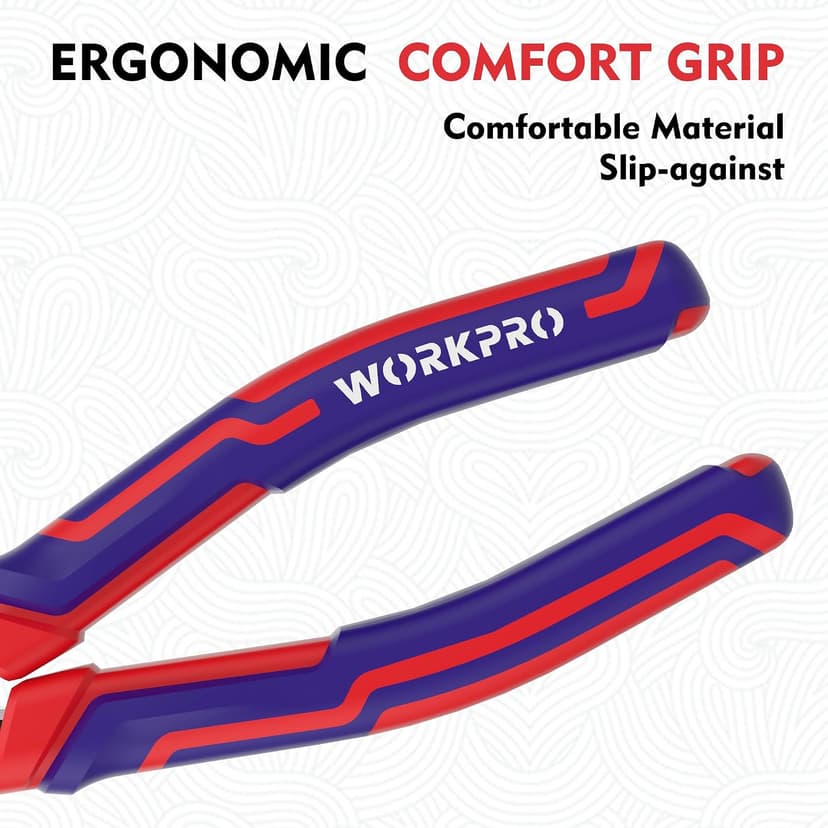 WORKPRO 6” Wire Cutters Heavy Duty CRV Steel, Diagonal Pliers for Cutting Wires Craft, Comfort Grip Handle B0B8SKQB9Z