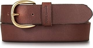 Eddie Bauer Women's Casual Leather Belts with Durable Metal Buckle
