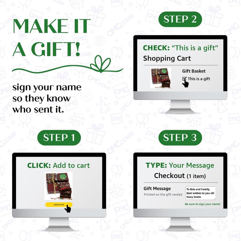 Christmas Gift Basket Chocolate Brownies Food Gift Individually Wrapped For Men Women Package | Nut Free | Kosher