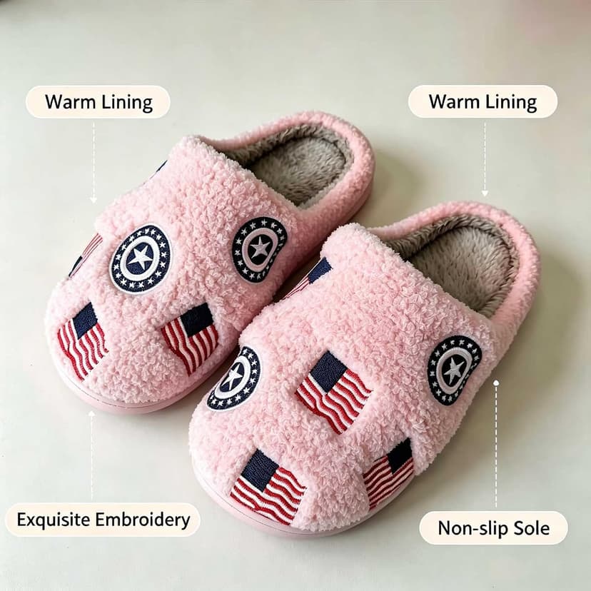 Women's Men's House Slippers with Unique Design Variety, Soft Fuzzy Fluffy Slippers for Women Men, Cozy Memory Foam Indoor Slipper, Non-Slip Shoes for Winter, Great Gifts for Mom Wife Sister Grandma B0FDQ2CVWW