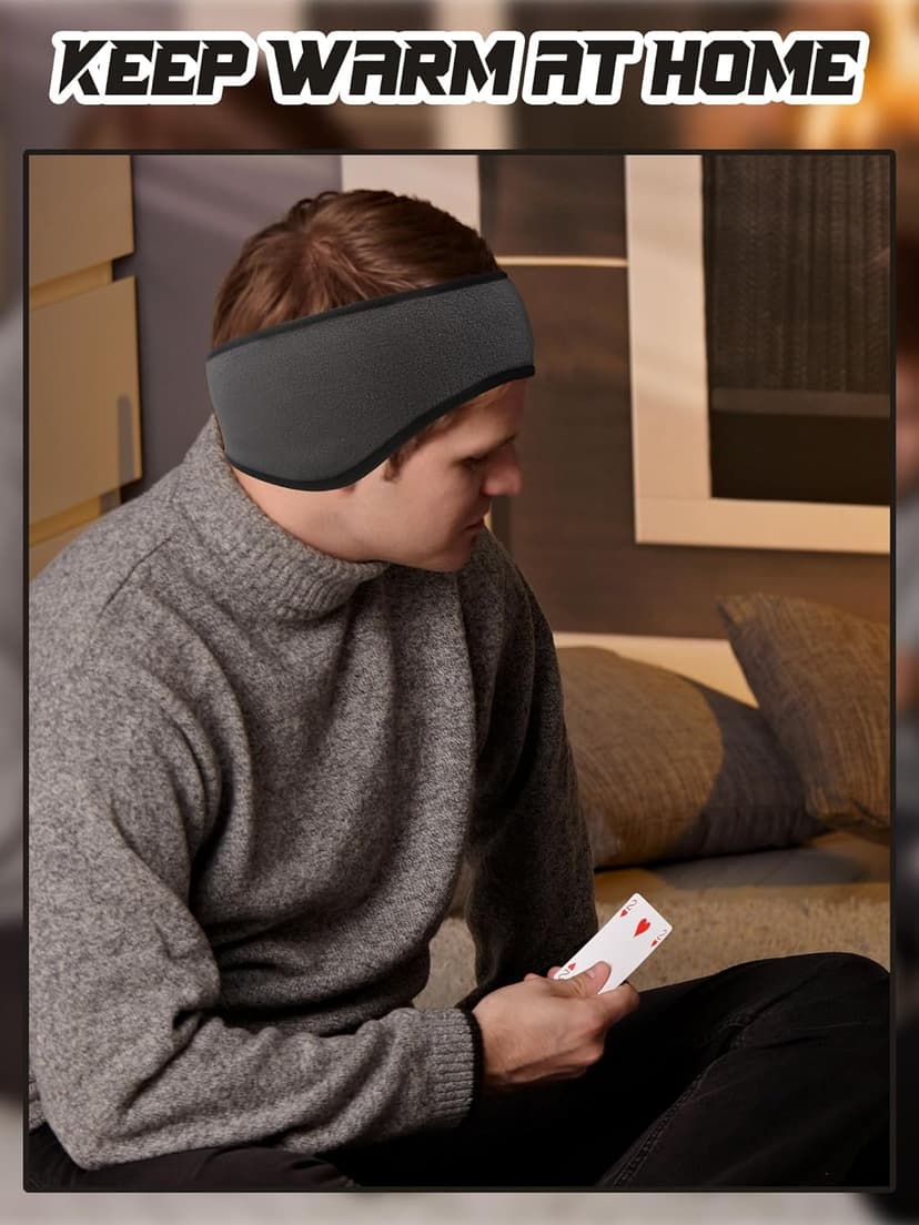 BBTO 3 Pcs Fleece Ear Warmers Muffs for Men Women Headband Ear Muffs Winter Covers for Cold Weather Running Cycling Ski