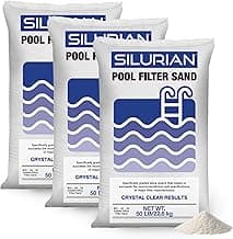 US Silica 3 Pack Silurian 20 Grade Angular Pool Filter Sand, Washed and Screened Angular Particles, Ideal for Pool Filtration and Optimal Water Clarity