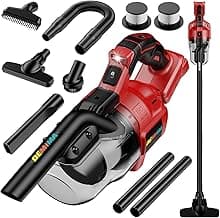 Cordless Vacuum for Miwaukee 18V Battery, 5 in 1 Lightweight Handheld Vacuum Cleaner with 500W Powerful Motor, 46 CFM Portable Hand Vacuum with Filtration HEPA for Floor, Carpet(Battery Not Included)