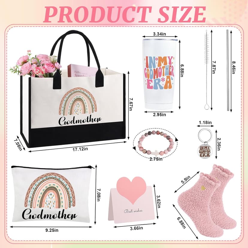 Godmother Proposal Gift Set, Will You Be My Godmother Gifts, God Mother Gifts Ideas Include Insulated Tumblers Mothers Day Christmas Birthday Baptism Present for Women Mom