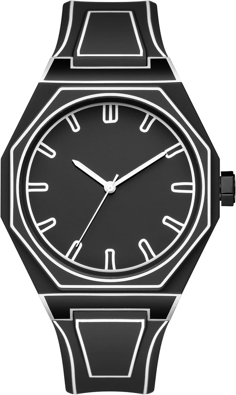 GORBEN Creative Sketch Watch Sports Fashion Quartz Minimalist Black and White Anime Series Watch
