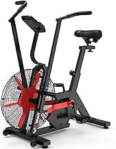 Air Bike,Air-Resistance Exercise Fan Bike With Dual Acction Handlebars for Home Cardio Workout,Adjustable Indoor Cycling Bike,330lb Weight Capacity APP Connection Customizable Monitor