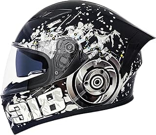 Adult Full Face Motorcycle Helmet with Dual Visor, DOT Approved Street Bike Racing ADV Motocross Helmets for Men Women, Ventilation