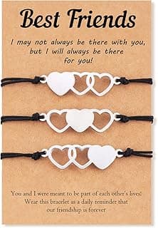 Tarsus 2/3/4/5/6 Pcs Best Friend Bracelets Bff Matching Heart Bracelet Best Friend Friendship Gifts for Women Friends Girls Teen