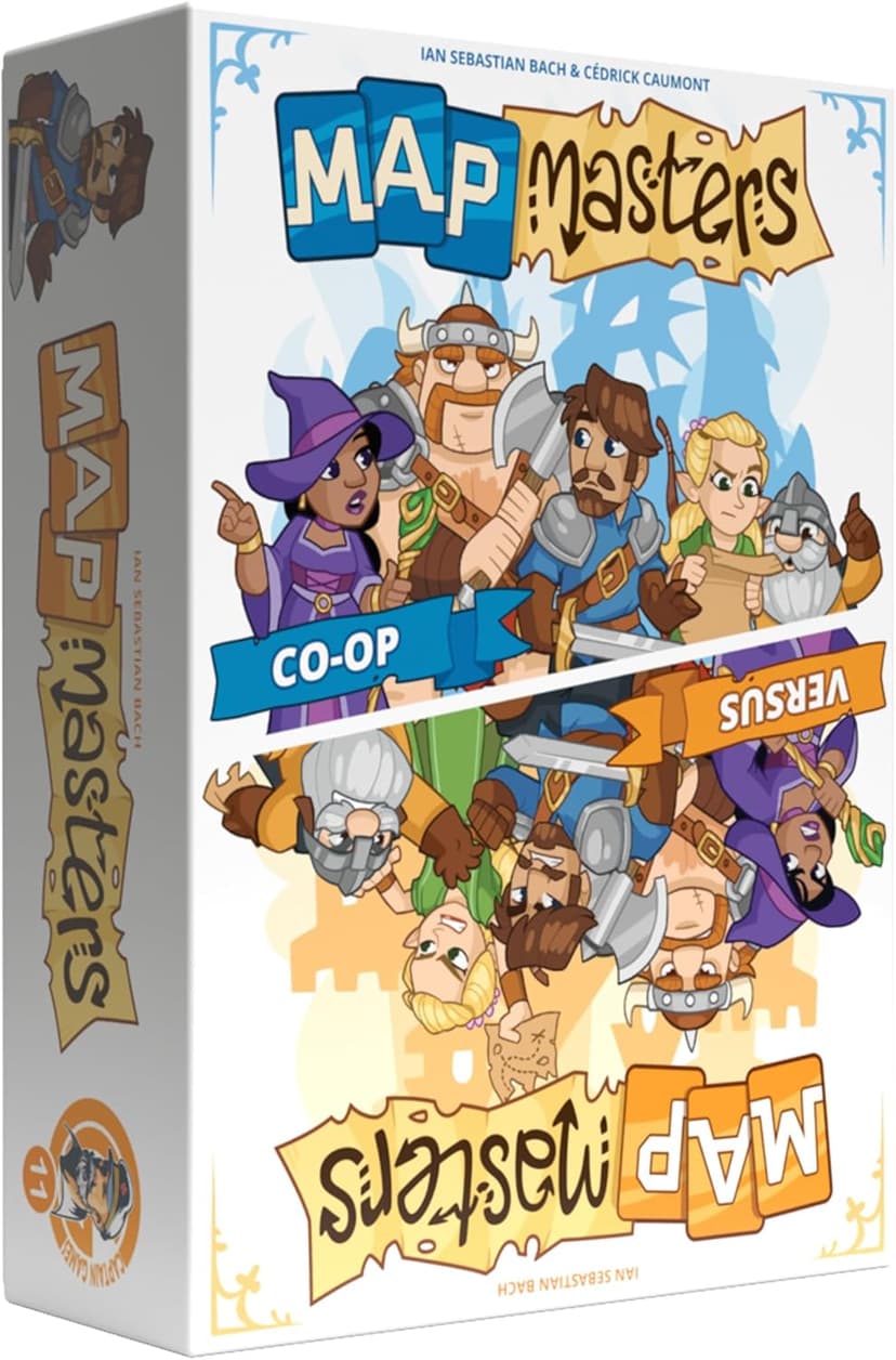 Captain Games Map Masters Card Game - Competitive or Cooperative Dungeon-Crawling Adventure & Strategy Game - Family Fun for Kids & Adults, Ages 10+, 1-5 Players, 30-60 Min Playtime
