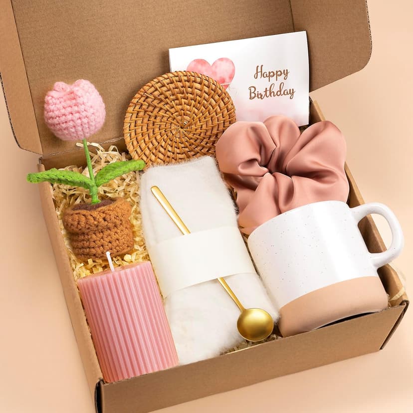 Birthday Gifts for Women, Happy Birthday Gift Basket for Women, Unique Woman Birthdays Gift Box for Her Mom Sister Wife Girlfriend Coworker Bestie Female Friendship Best Friend Employee Gifts Ideas