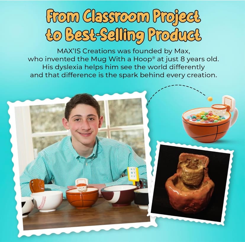 MAX'IS Creations The Mug with a Hoop Basketball Mugs Novelty Coffee Mugs Hot Chocolate Mug Coach Sports Basketball Gifts for Boys 8-12 Accessories Stuff, Funny Christmas Gifts for Kids Family, 16oz