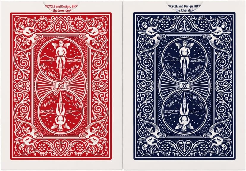 Bicycle Rider Back Playing Cards, Standard Poker Size Deck of Cards, Red & Blue (2 Pack), Classic Cards for Poker, Blackjack, Family Game Night & Card Games, Fun for All Ages