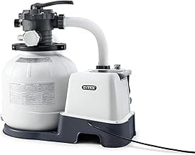 Intex QX2100 Krystal Clear Sand Filter Pump & Saltwater Systems with Electrocatalytic Oxidation: Keeps Water Clear – Reduces Chemical Use – 24-Hour Timer – Up to 8500 Gallon Pools