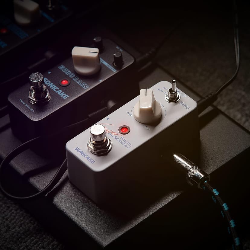 SONICAKE Clean Boost Pedal with Buffer and +12dB Gain, Mini Pure Boost Guitar Bass Effects Pedal - Sonic Super Master