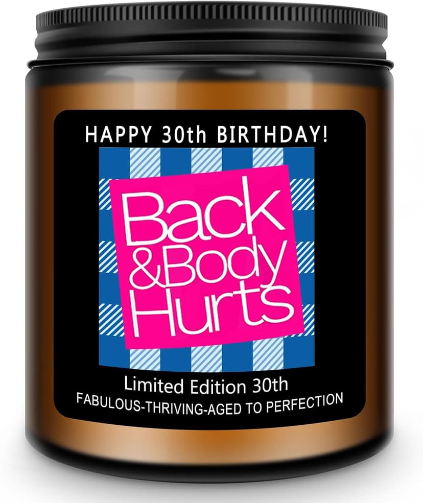 Homsolver 30th Birthday Decorations Gift for Her Him, Happy 30th Birthday Candle Gifts for Women Men, Funny 30 Years Old Ideas- Lavender Scented Candles B0FS61RQ3D