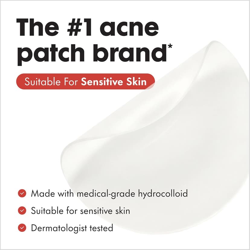 #1 Hydrocolloid Acne Patches, Shrinking Zits & Whiteheads in 1 Use, Spot Treatment, Pimple Stickers for Face Mighty Patch Hero Cosmetics Original Nighttime Acne Pimple Patches, 36 Ct B074PVTPBW
