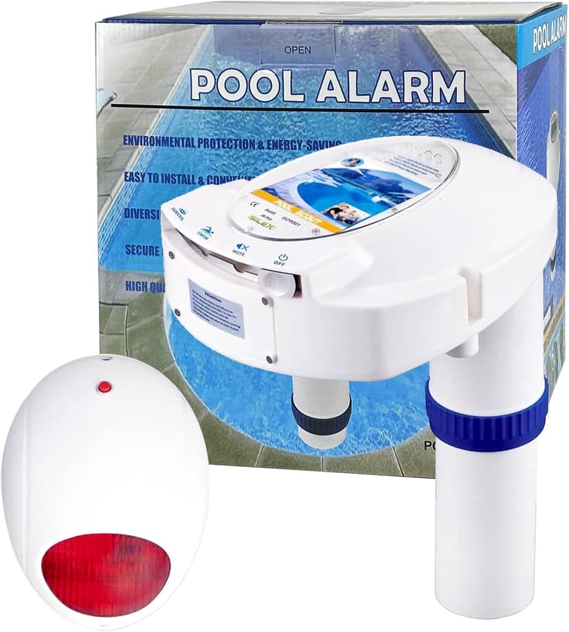 Pool Alarm with Remote Receiver, Pool Underwater Drown Monitor System, Battery Powered Poolside Alarms for Inground&Above Ground Pools, Kids Child Pets Swimming Pool Safety Guard fits up to 16x32sq.ft