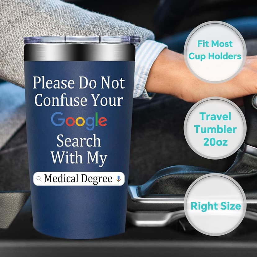 Christmas, Appreciation, Doctors Day Gifts for Doctors, MD, Residency, Physician - Funny Gift for Doctor Male, Female BIRGILT Doctor Gifts for Men, Women - 20 oz Medical Degree Tumbler Cup B0GWWGFWZD