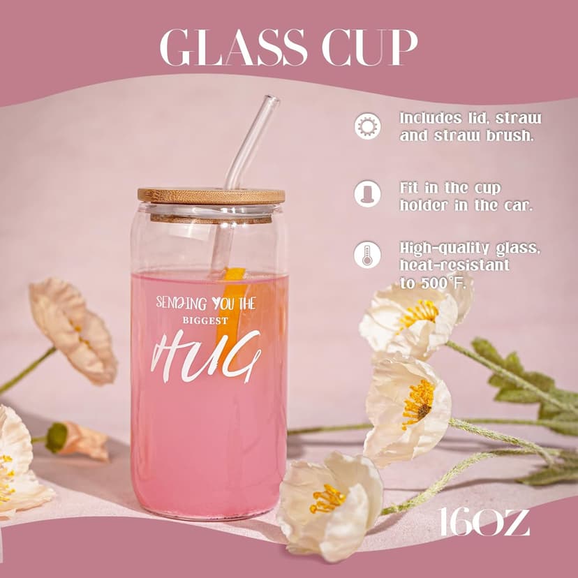 Get Well Soon Gift Baskets For Women,12PC Get Well Gifts for Women After Surgery,Birthday Gifts,Care Package,Grief,Sympathy,Condolences Gift Basket for Friend (pink)