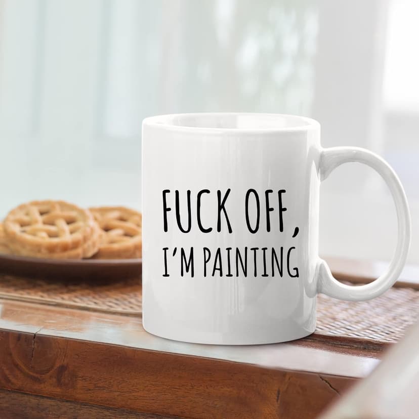 Painter Gifts Artist Mom Dad Boyfriend Girlfriend Husband Wife Appreciation Art Teacher Artwork Lover Novelty Drinkware Panvola F Off I'm Painting Artist Gift Ceramic Mug 11oz B084JVKZ1D