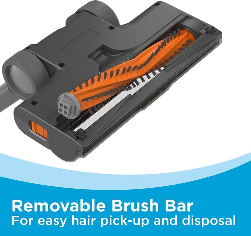 BLACK+DECKER POWERSERIES 20V MAX Cordless Stick Vacuum Cleaner, Household Vacuum Cleaners for Hardwood Floors and Carpet, LED Lights, Detachable, Anti-Tangle, Lightweight, Bagless (BHFEA18D1)