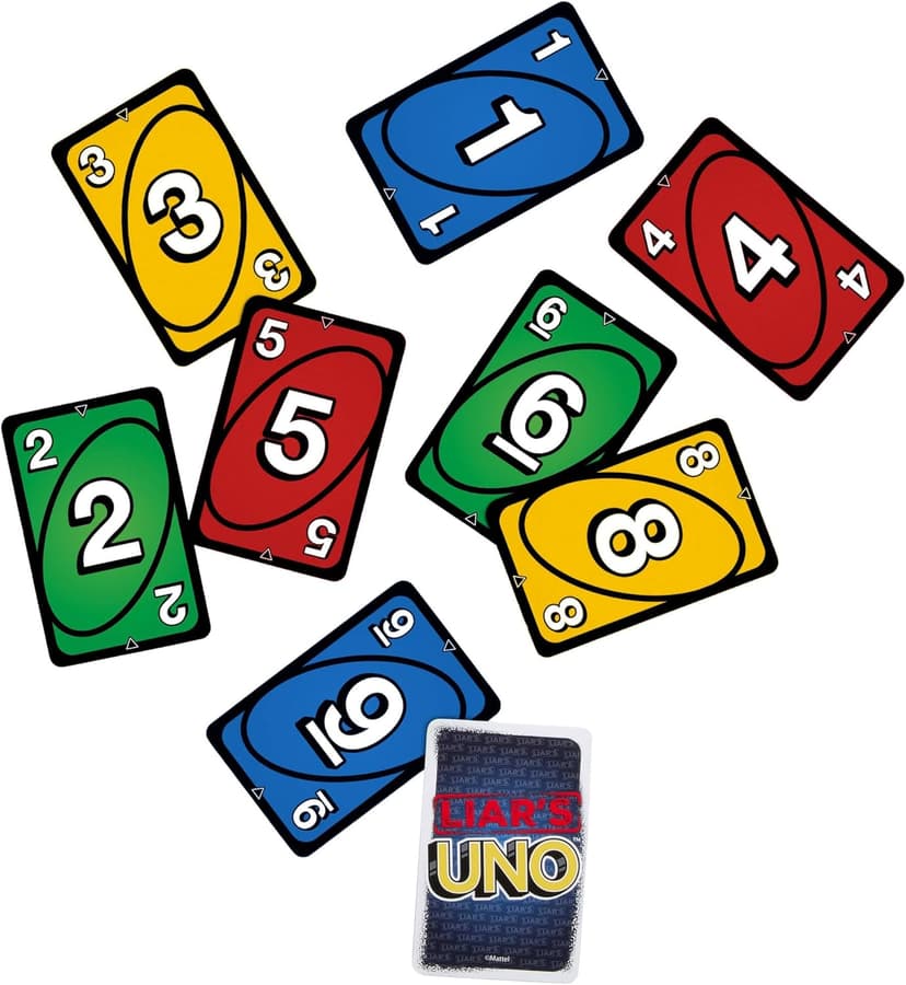 Mattel Games Liar’s UNO Card Game in Travel & Storage Tin for Adults, Kids, Families, Parties & Game Nights, Outwit Other Players with Bluffing & Trickery (Amazon Exclusive)