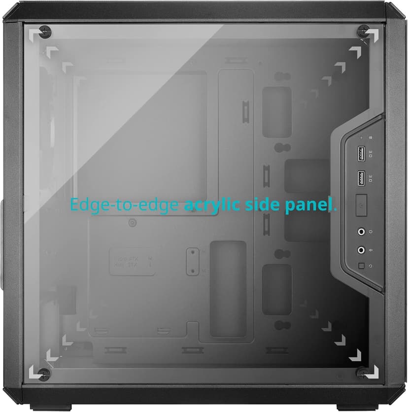 Cooler Master MasterBox Q300L Micro-ATX Tower with Magnetic Design Dust Filter, Transparent Acrylic Side Panel, Adjustable I/O & Fully Ventilated Airflow, Black (MCB-Q300L-KANN-S00)