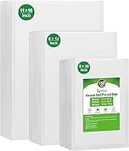 Syntus Vacuum Sealer Bags, 150 Gallon 11" x 16" and Quart 8" x 12" and Pint 6" x 10" Commercial Grade PreCut Bag, BPA Free Food Vac Bags for Storage, Meal Prep or Sous Vide