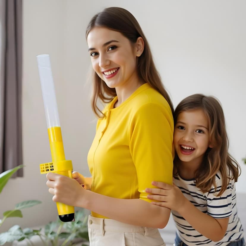 Sonic Technology BugBuster BB100 - Battery Operated Spider Catcher and Release Device, Spider Vacuum Catcher for Kids & Adult, Bug Catch and Release Tool for All Insects with Easy Switch- 14" Yellow