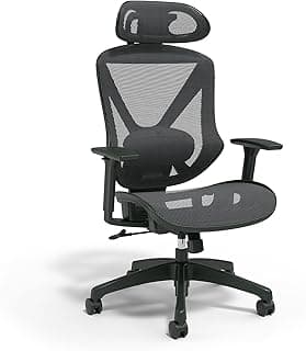 Staples Dexley Ergonomic Task Chair, Mesh, Ergonomic, Lumbar Support, Adjustable Height, Black