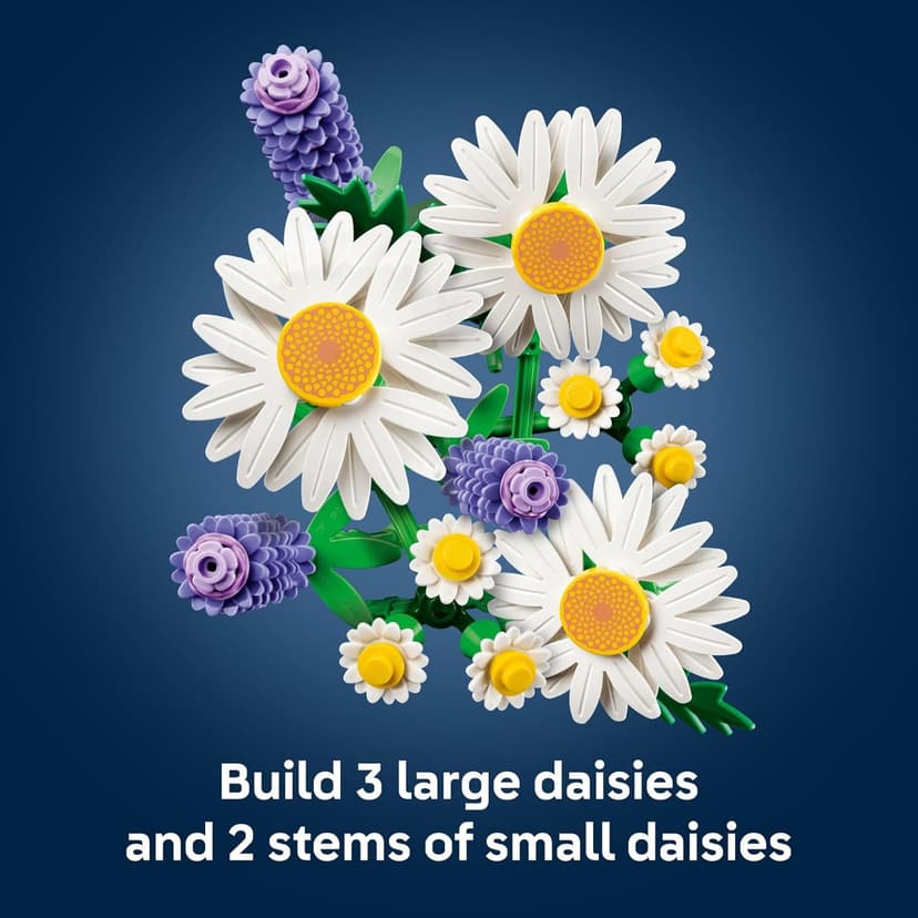 Building Toys for Girls & Boys, Ages 9+, Artificial Flowers Craft Kit, Home Décor & Display, 133 Pieces, Gift for Kids LEGO Botanicals Daisies 11508 B0FMS7CRHX