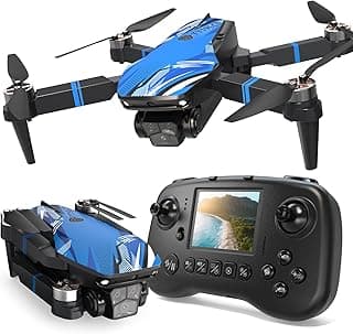 Drone with Camera for Adults LCD Screen FPV Live Video, Professional Brushless Motor 270° Obstacle Avoidance 3D Flips, Foldable RC Mini Quadcopter for Beginners Support 32G SD Card Max Under 250G Gift