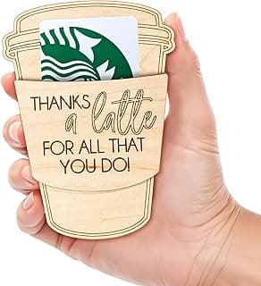Thank You Gift - Coffee, Teach, Repeat Gift Card Holder - Lovely Teacher Gifts for Women, Men - Sturdy Plywood Card Holder - Teacher Appreciation Gifts for Wife, Husband - End Of Year Gifts for Teachers