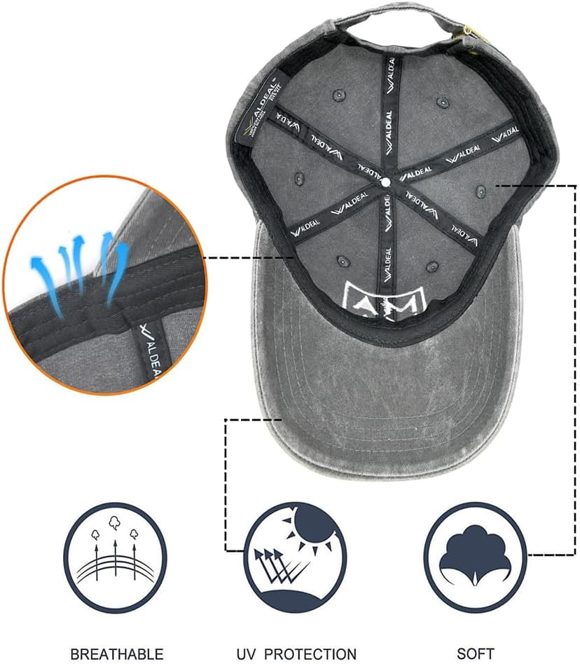 Waldeal Women's Embroidered Baseball Cap Boy Mama Mom Gift Vintage Distressed Dad Hat