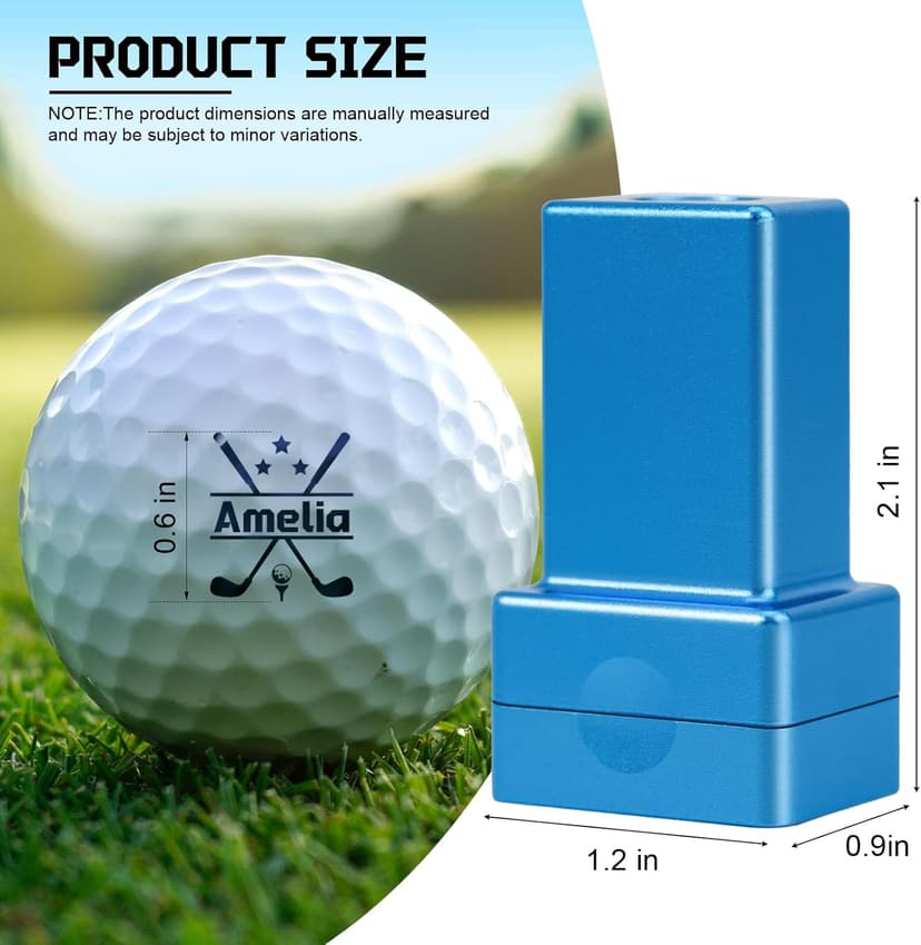 Golf Ball Stamp Personalized, Custom Golf Ball Marker with Monogram Name Design, Waterproof Ink Customized Golf Ball Stamper, Golf Accessories Gifts for Golfers Men Dad Husband