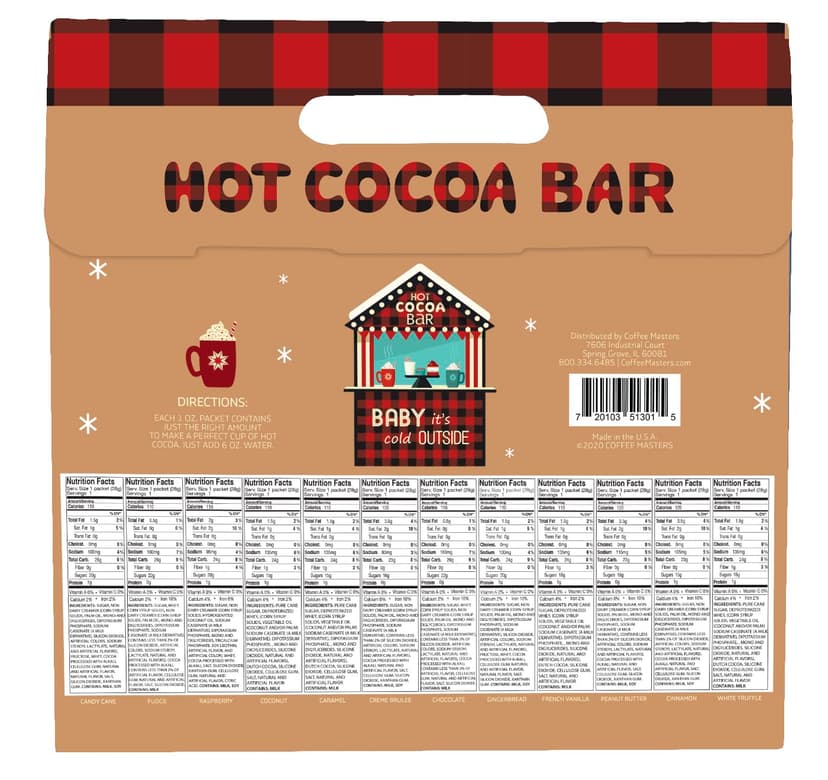 Holiday Hot Cocoa 12 Pack Cocoa Sampler Gift