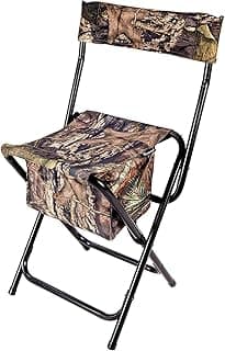 AMERISTEP Hunting Foldable Design Portable Lightweight High-Back Blind Chair with Backrest, Mossy Oak Break-up Country