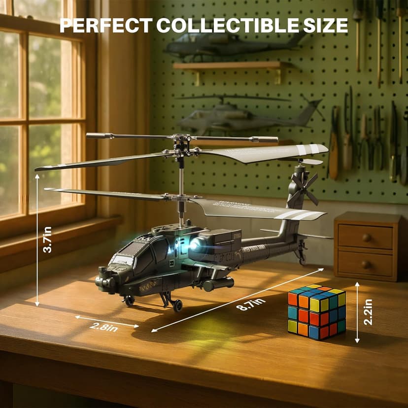 SYMA RC Helicopters, S51H Remote Control Helicopter 2.4GHz Military Army Toys for Boys Girls Kids with Altitude Hold, One Key Take Off/Landing, LED Light, Low Battery Reminder