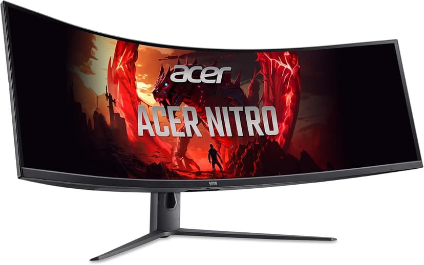 Acer Nitro 49” Gaming Monitor | UltraWide DQHD 5120 x 1440 | 1000R 32:9 Curved | AMD FreeSync | Up to 120Hz Refresh Rate | 3ms (G to G) | 1 x Display Port 1.4 & 2 x HDMI 2.0 Ports | EI491CUR J0biiphx
