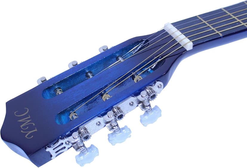 YMC 38" Blue Beginner Acoustic Guitar Starter Package Student Guitar with Gig Bag,Strap, 3 thickness 9 Picks,2 Pickguards,Pick Holder, Extra Strings, Electronic Tuner -Blue