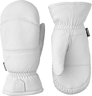 Hestra Unisex Leather Box Mitt, Leather Winter Ski Mittens for Alpine Skiing & Cold Winter Weather for Men & Women