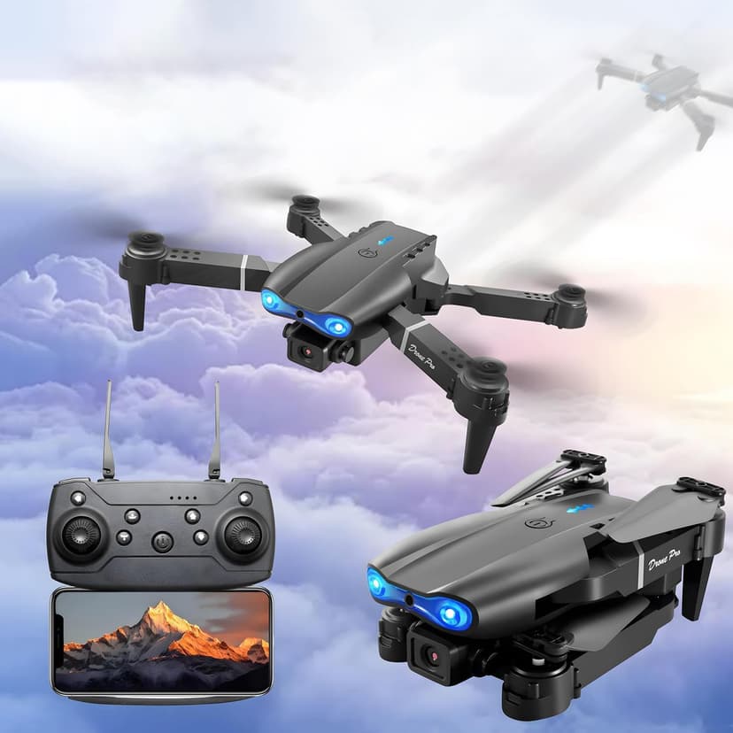 E99 Drone With Camera, Foldable RC Quadcopter Drone,Remote Control Drone Toys For Beginners Men's Gifts Indoor And Outdoor Affordable UAV Christmas Halloween Thanksgiving Gifts