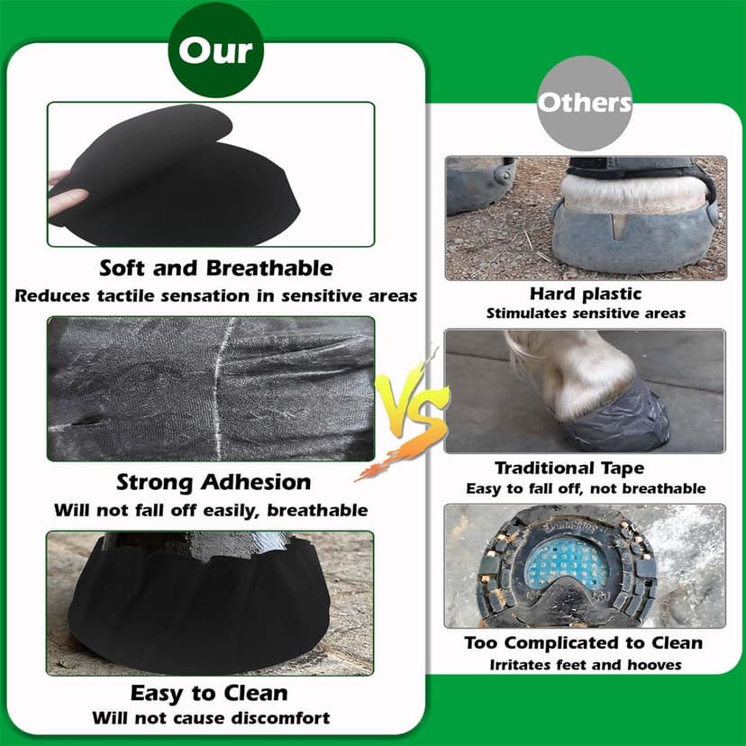 EPICHORIZON 12 Pack Horse Hoof Tape Cotton Strong Sticky Horse Hoof Wraps Simple, Breathable Hoof Packing for Hoof Wound Management and Laminitis Abscess Relief Additional Protection for Horse Hoove