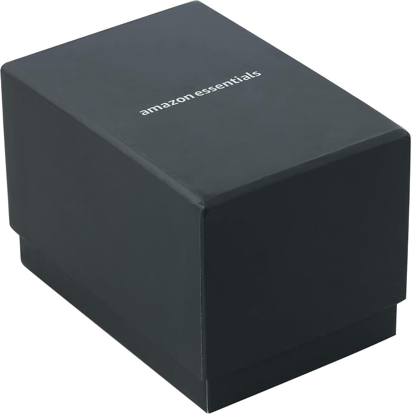 Amazon Essentials Men's Easy to Read 42mm Leather Band Analog Watch