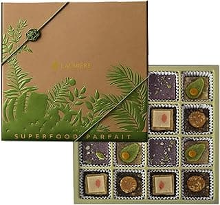 Laumière Gourmet Fruits - Dried Fruit Gift Baskets - Superfood Parfait Collection - Square (16 Pcs) - Premium Nuts Gift Basket - Healthy Snack Boxes for Adults- Vegan, Gluten Free Food Box - No Added Cane Sugar