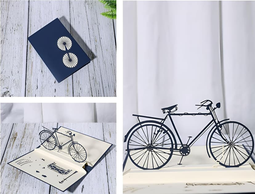 Pop up Card for Birthday Anniversary Thank You Retirement Travel Graduation Bon Voyage-Bicycle Card for Cyclist B0DSKY6PGH