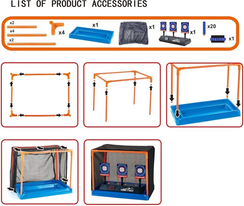 Electronic Shooting Target Auto Reset Digital Scoring Target for Toy Gun Gift Toys for Boys Girls Kids Teens