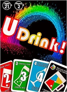 UDRINK! - The Drinking Game Cards for Adults, Fun & Easy Games for Adult Game Nights - Couple Games, Bachelorette Party Games to Get Buzzed Easily - 2024 New Edition -