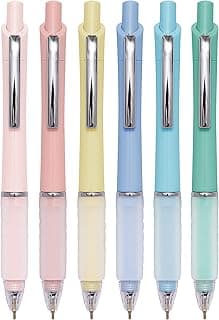 Aisibeiger Ball Point Pen Black Ink Ballpoint Pens with Super Soft Grip Medium Point 1.0mm Office Pens (6 pack)