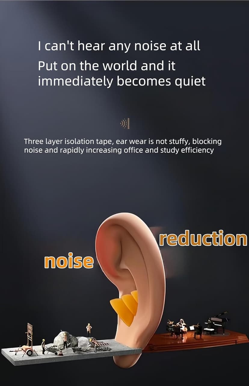 Banded Earplugs for Shooting 29dB NRR - Noise Cancelling Reusable Silicone Ear Plugs for Sleeping, Concerts, Work & Sports - Lightweight 3-Pack (Orange/Blue/Black)